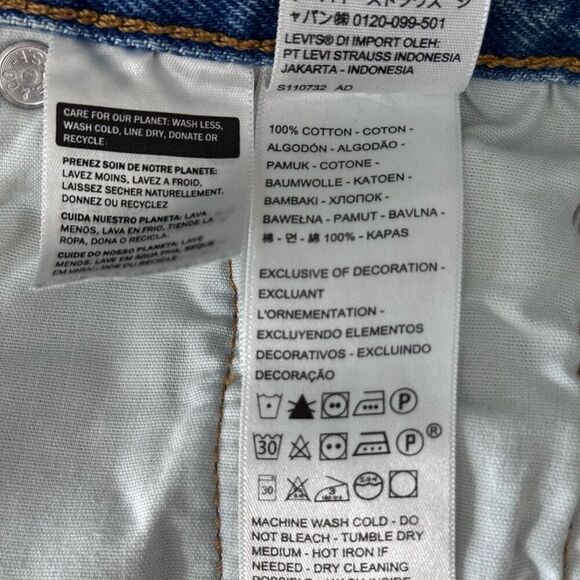 Levi's 501 Cut Off Distressed Jean Shorts Size 25 - Picture 5 of 13